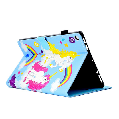 For Amazon Fire HD 10 (2015)  /  (2017)  /  (2019) Shockproof Case Stitched Leather Cover Pattern Printed Magnetic Closure Tablet Case with Stand  /  Card Slots