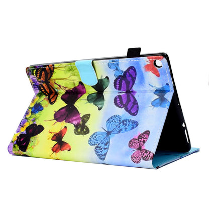 For Amazon Fire HD 10 (2015)  /  (2017)  /  (2019) Shockproof Case Stitched Leather Cover Pattern Printed Magnetic Closure Tablet Case with Stand  /  Card Slots