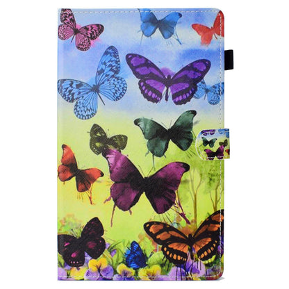 For Amazon Fire HD 10 (2015)  /  (2017)  /  (2019) Shockproof Case Stitched Leather Cover Pattern Printed Magnetic Closure Tablet Case with Stand  /  Card Slots