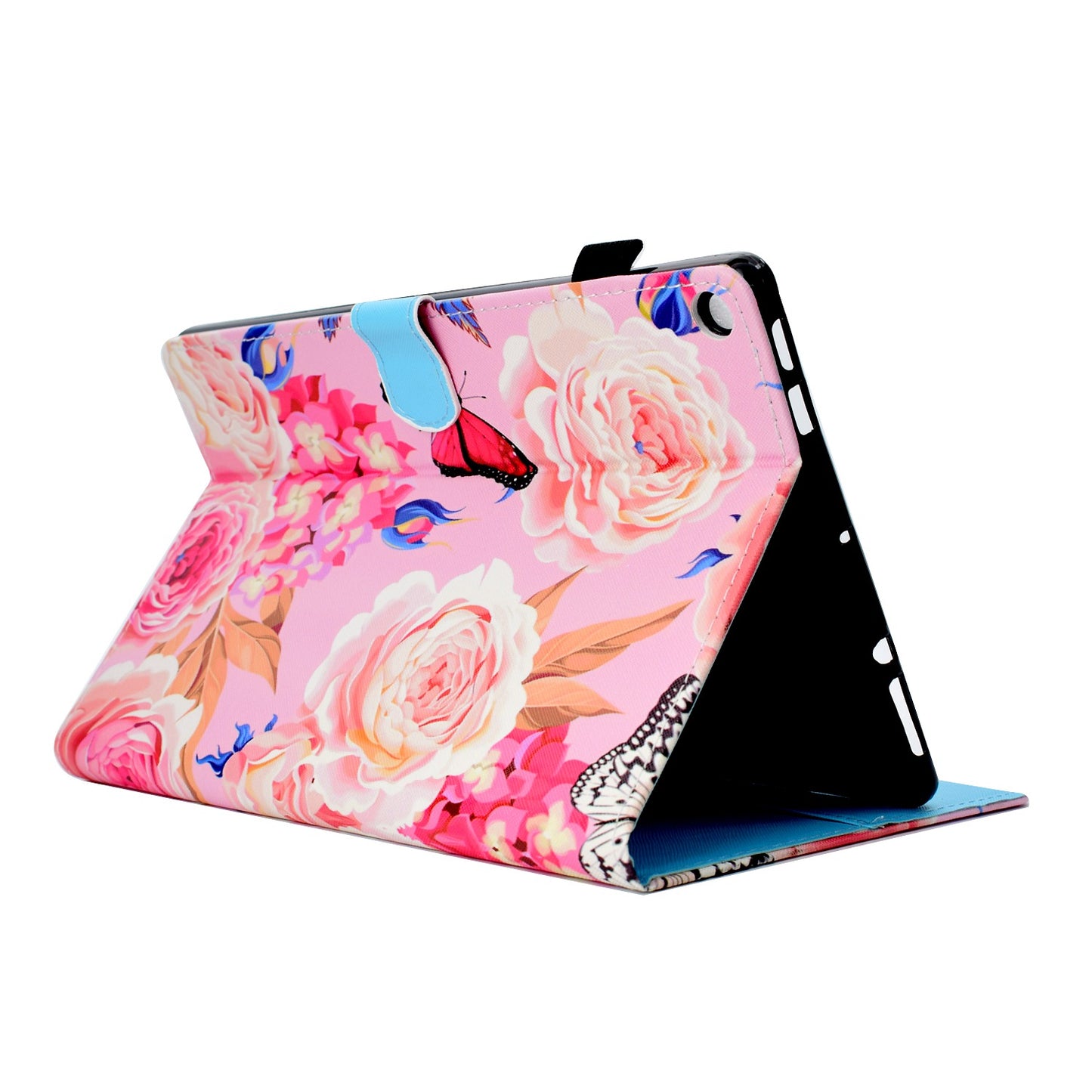 For Amazon Fire HD 10 (2015)  /  (2017)  /  (2019) Shockproof Case Stitched Leather Cover Pattern Printed Magnetic Closure Tablet Case with Stand  /  Card Slots