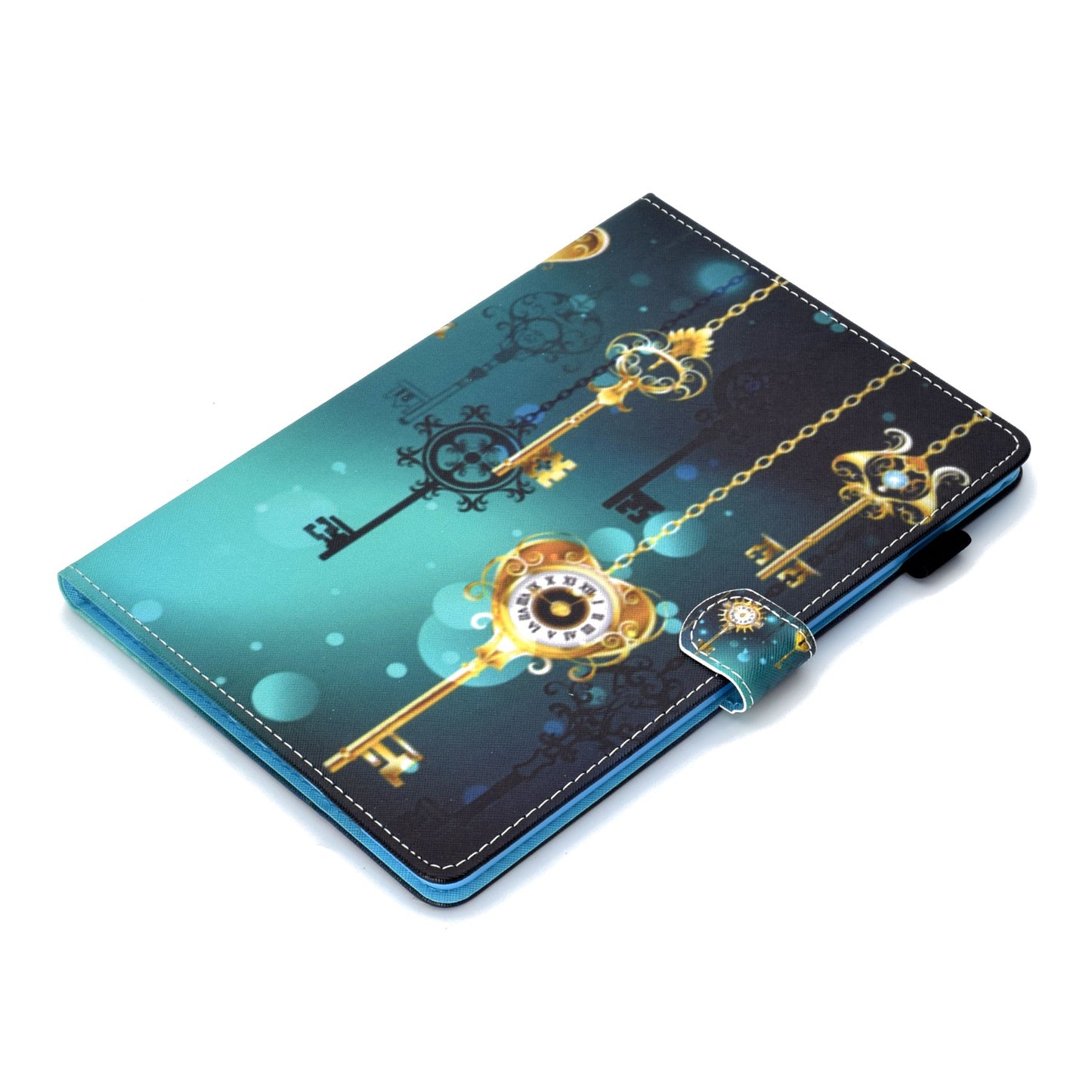 For iPad Air (2013) / Air 2 / iPad 9.7-inch (2017) / (2018) PU Leather Tablet Case Stitching Pattern Printing Stand Cover with Card Holder