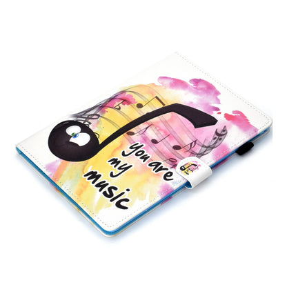 For iPad Air (2013) / Air 2 / iPad 9.7-inch (2017) / (2018) PU Leather Tablet Case Stitching Pattern Printing Stand Cover with Card Holder