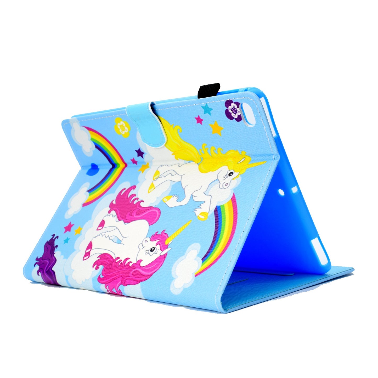 For iPad Air (2013) / Air 2 / iPad 9.7-inch (2017) / (2018) PU Leather Tablet Case Stitching Pattern Printing Stand Cover with Card Holder