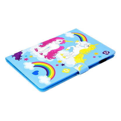 For iPad Air (2013) / Air 2 / iPad 9.7-inch (2017) / (2018) PU Leather Tablet Case Stitching Pattern Printing Stand Cover with Card Holder