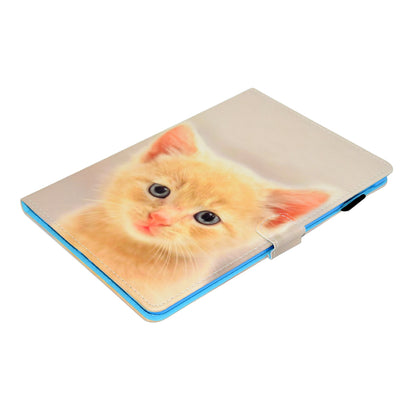 For iPad Air (2013) / Air 2 / iPad 9.7-inch (2017) / (2018) PU Leather Tablet Case Stitching Pattern Printing Stand Cover with Card Holder