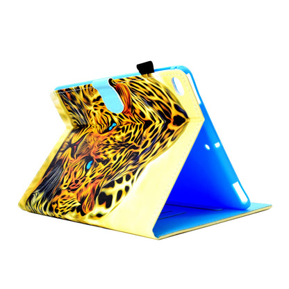 For iPad Air (2013) / Air 2 / iPad 9.7-inch (2017) / (2018) PU Leather Tablet Case Stitching Pattern Printing Stand Cover with Card Holder