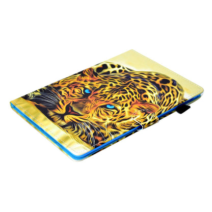 For iPad Air (2013) / Air 2 / iPad 9.7-inch (2017) / (2018) PU Leather Tablet Case Stitching Pattern Printing Stand Cover with Card Holder