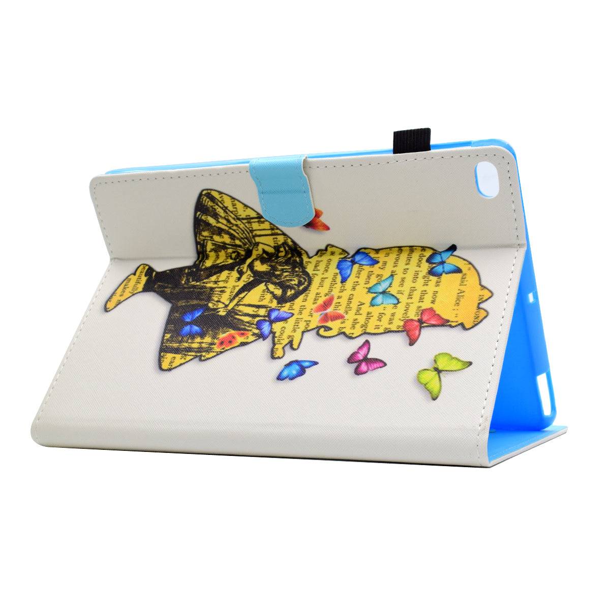 For iPad Air (2013) / Air 2 / iPad 9.7-inch (2017) / (2018) PU Leather Tablet Case Stitching Pattern Printing Stand Cover with Card Holder
