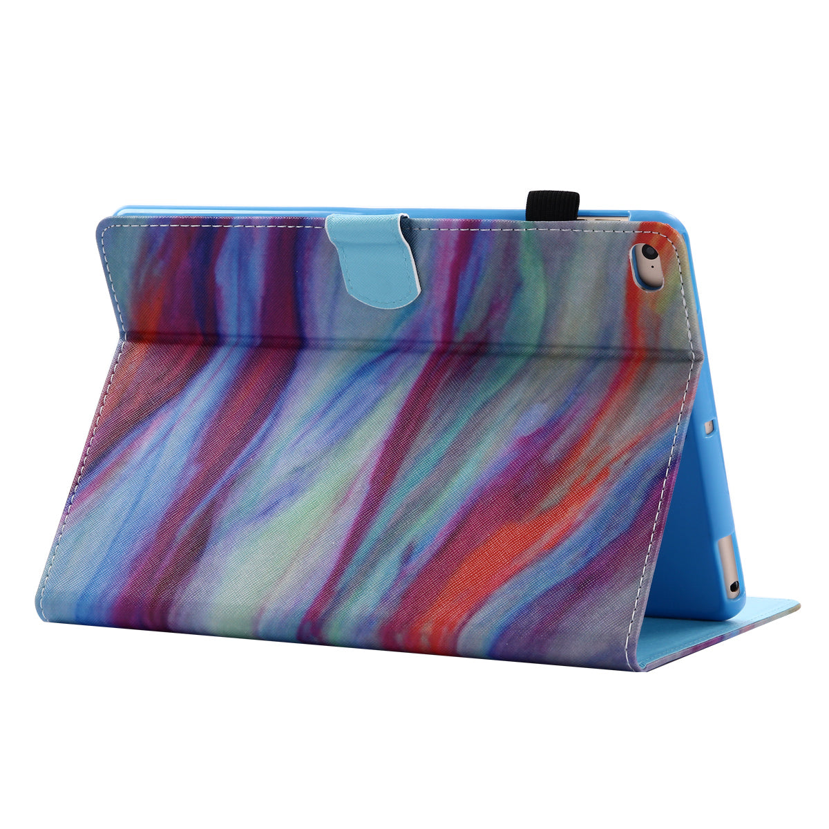 For iPad Air (2013) / Air 2 / iPad 9.7-inch (2017) / (2018) PU Leather Tablet Case Stitching Pattern Printing Stand Cover with Card Holder