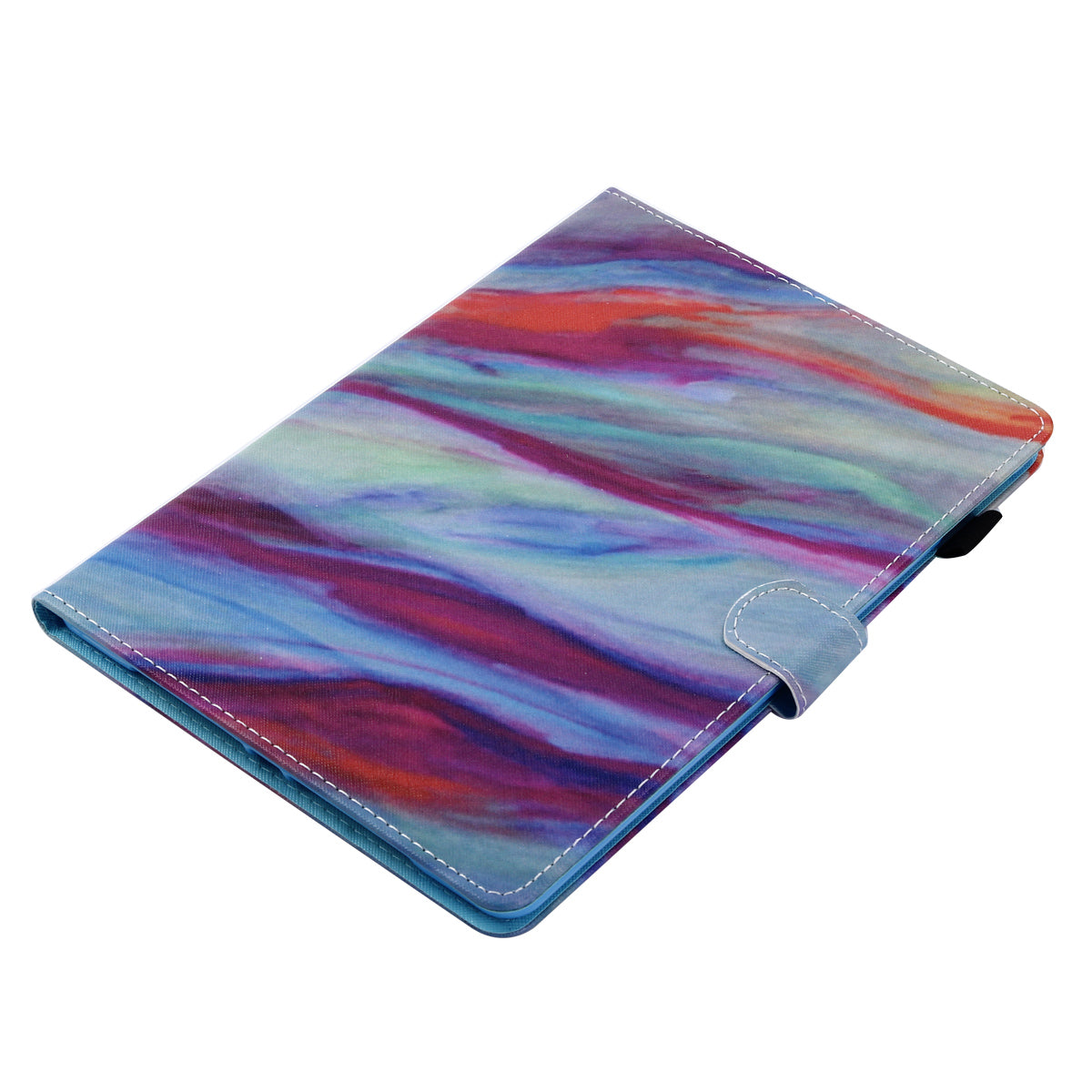 For iPad Air (2013) / Air 2 / iPad 9.7-inch (2017) / (2018) PU Leather Tablet Case Stitching Pattern Printing Stand Cover with Card Holder