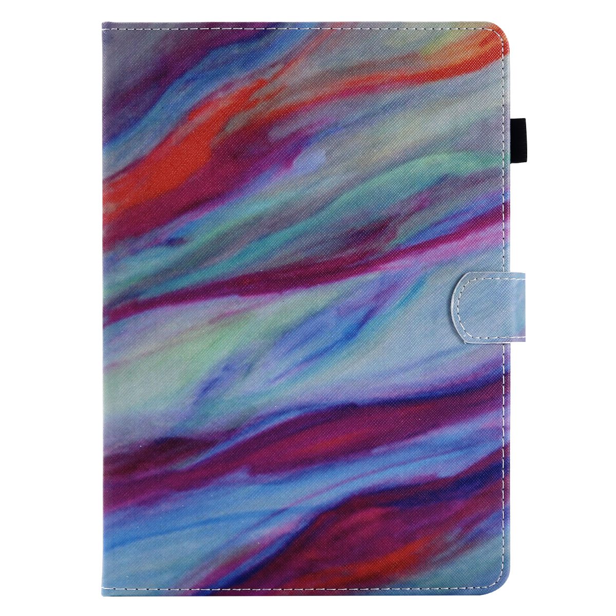 For iPad Air (2013) / Air 2 / iPad 9.7-inch (2017) / (2018) PU Leather Tablet Case Stitching Pattern Printing Stand Cover with Card Holder