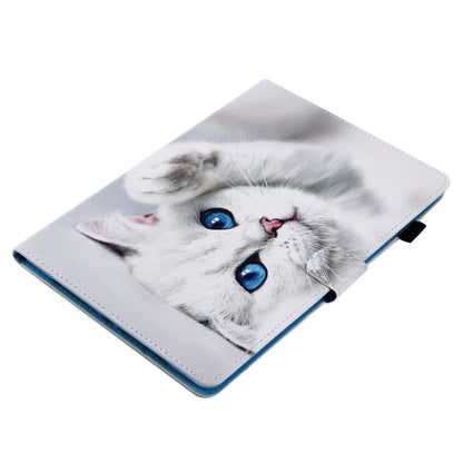 For iPad Air (2013) / Air 2 / iPad 9.7-inch (2017) / (2018) PU Leather Tablet Case Stitching Pattern Printing Stand Cover with Card Holder