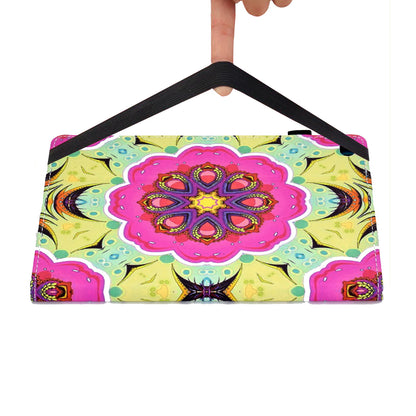 For iPad Air (2013) / Air 2 / iPad 9.7-inch (2017) / (2018) Stitching PU Leather Tablet Cover Pattern Printing Stand Card Holder Case with Elastic Band Closure