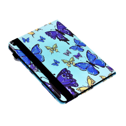 For iPad Air (2013) / Air 2 / iPad 9.7-inch (2017) / (2018) Stitching PU Leather Tablet Cover Pattern Printing Stand Card Holder Case with Elastic Band Closure