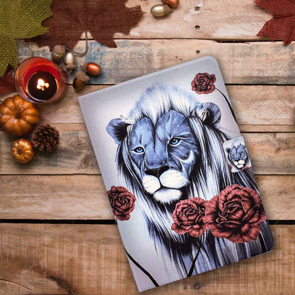 For iPad Air (2013) / Air 2 / iPad 9.7-inch (2017) / (2018) Pattern Printing Tablet Cover PU Leather Stand Card Slots Magnetic Clasp Case