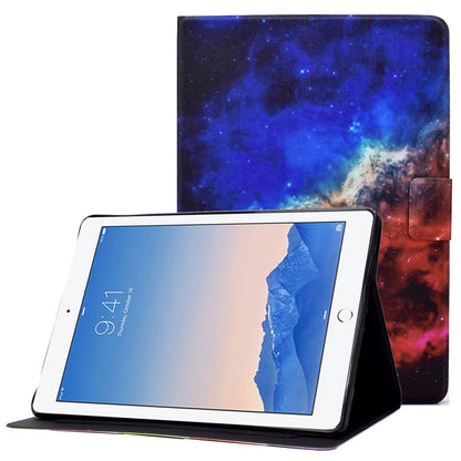 For iPad Air (2013) / Air 2 / iPad 9.7-inch (2017) / (2018) Pattern Printing Tablet Cover PU Leather Stand Card Slots Magnetic Clasp Case