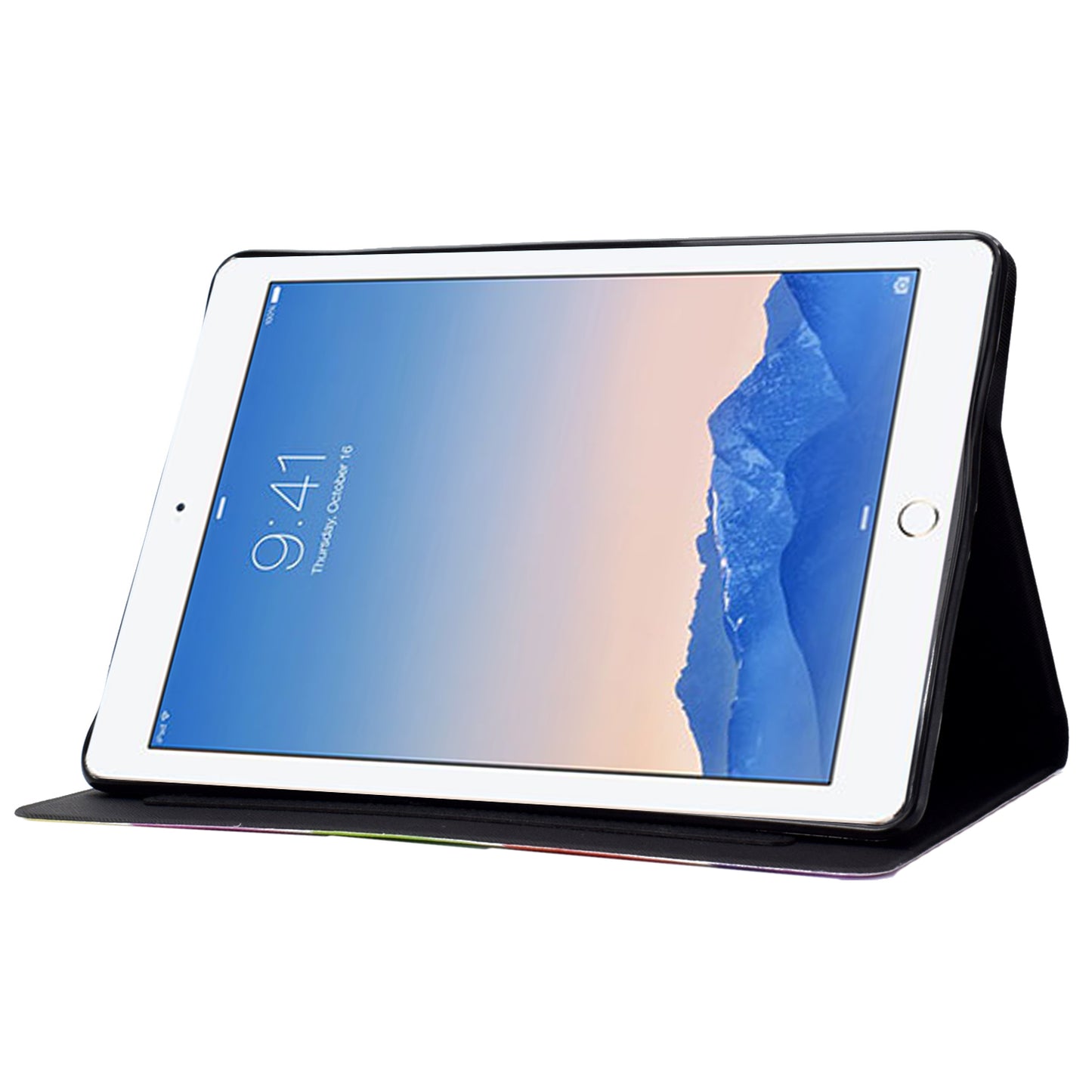 For iPad Air (2013) / Air 2 / iPad 9.7-inch (2017) / (2018) Pattern Printing Tablet Cover PU Leather Stand Card Slots Magnetic Clasp Case