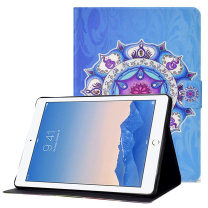 For iPad Air (2013) / Air 2 / iPad 9.7-inch (2017) / (2018) Pattern Printing Tablet Cover PU Leather Stand Card Slots Magnetic Clasp Case