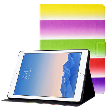 For iPad Air (2013) / Air 2 / iPad 9.7-inch (2017) / (2018) Pattern Printing Tablet Cover PU Leather Stand Card Slots Magnetic Clasp Case