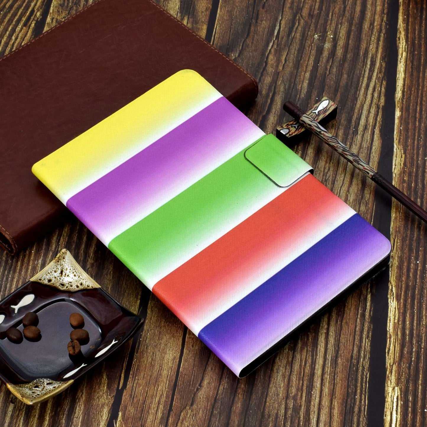For iPad Air (2013) / Air 2 / iPad 9.7-inch (2017) / (2018) Pattern Printing Tablet Cover PU Leather Stand Card Slots Magnetic Clasp Case