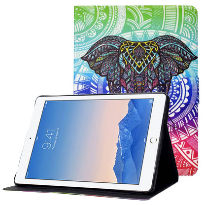 For iPad Air (2013) / Air 2 / iPad 9.7-inch (2017) / (2018) Pattern Printing Tablet Cover PU Leather Stand Card Slots Magnetic Clasp Case