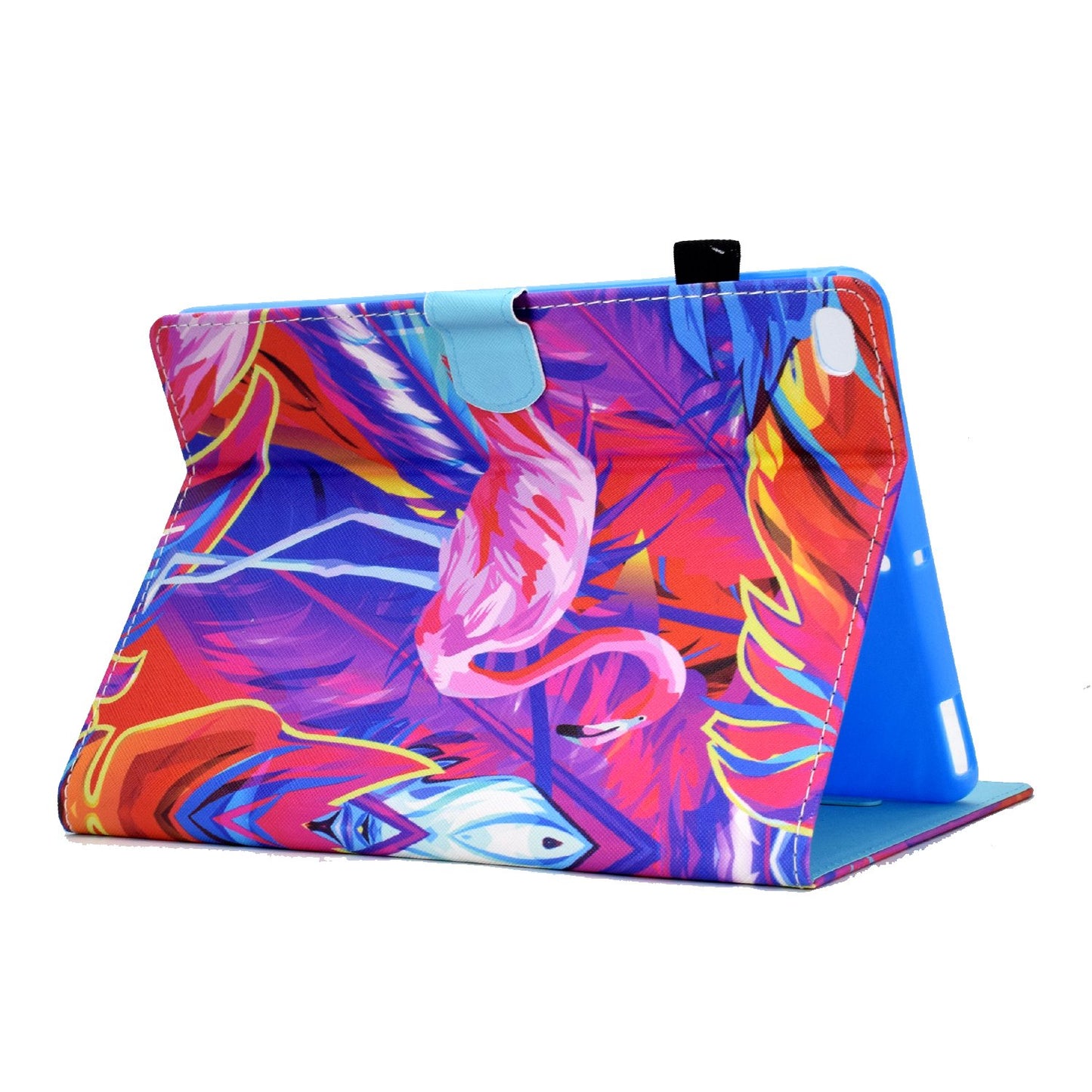 For iPad Air (2013) / Air 2 / iPad 9.7-inch (2017) / (2018) Stitched Leather Case Protective Tablet Cover Pattern Printed Magnetic Closure Shockproof Cover with Stand  /  Card Slots