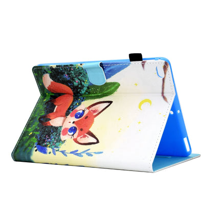 For iPad Air (2013) / Air 2 / iPad 9.7-inch (2017) / (2018) Stitched Leather Case Protective Tablet Cover Pattern Printed Magnetic Closure Shockproof Cover with Stand  /  Card Slots