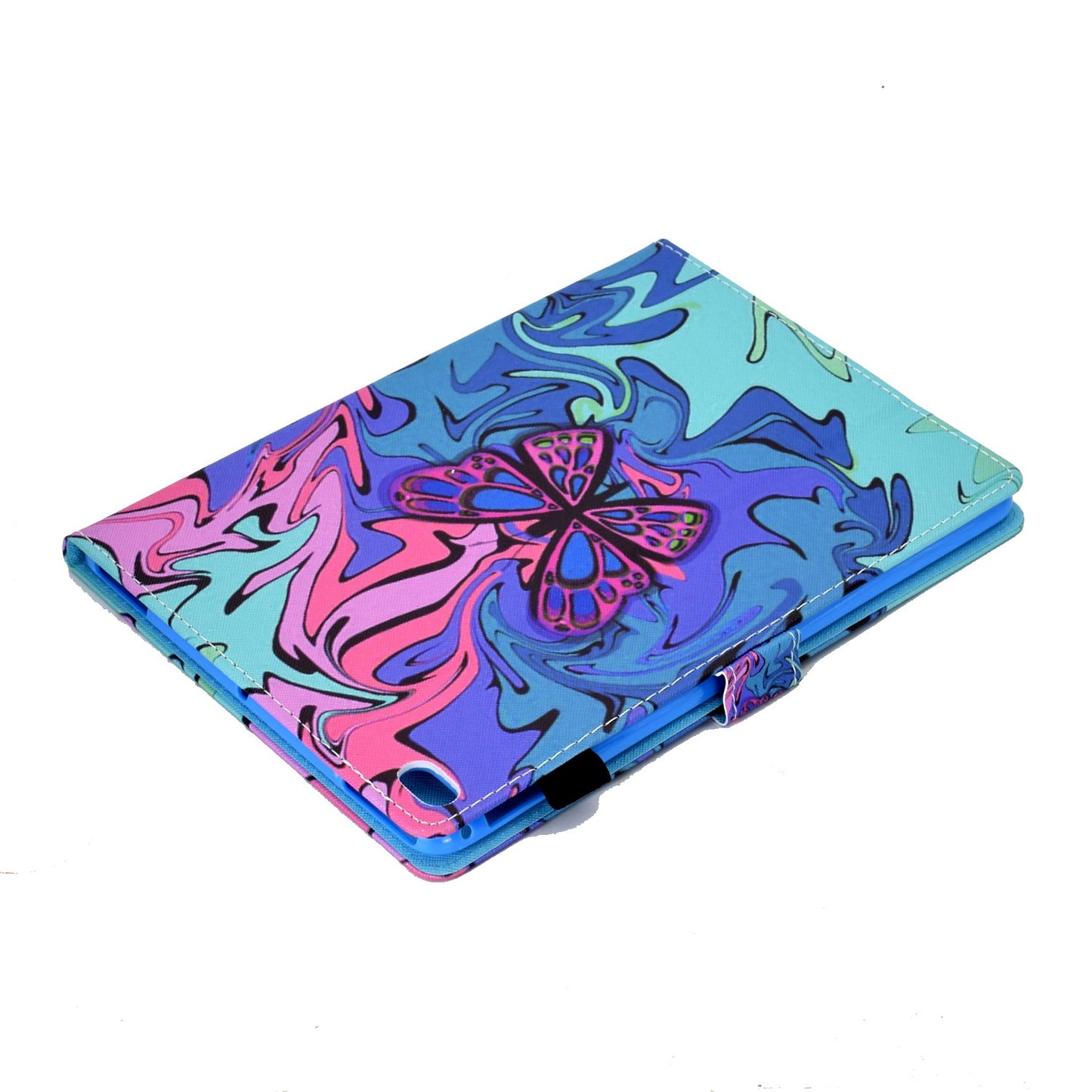 For iPad Air (2013) / Air 2 / iPad 9.7-inch (2017) / (2018) Stitched Leather Case Protective Tablet Cover Pattern Printed Magnetic Closure Shockproof Cover with Stand  /  Card Slots