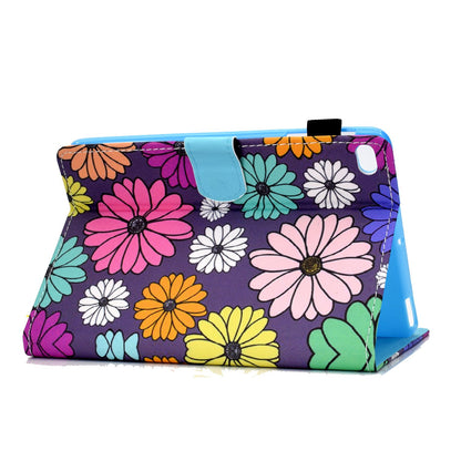 For iPad Air (2013) / Air 2 / iPad 9.7-inch (2017) / (2018) Stitched Leather Case Protective Tablet Cover Pattern Printed Magnetic Closure Shockproof Cover with Stand  /  Card Slots