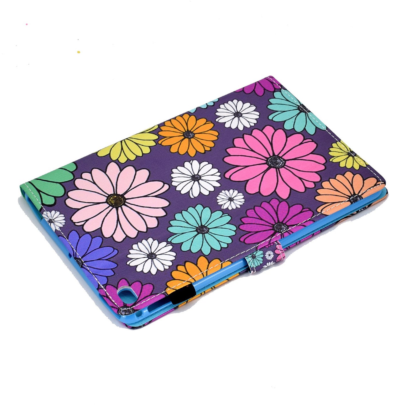 For iPad Air (2013) / Air 2 / iPad 9.7-inch (2017) / (2018) Stitched Leather Case Protective Tablet Cover Pattern Printed Magnetic Closure Shockproof Cover with Stand  /  Card Slots