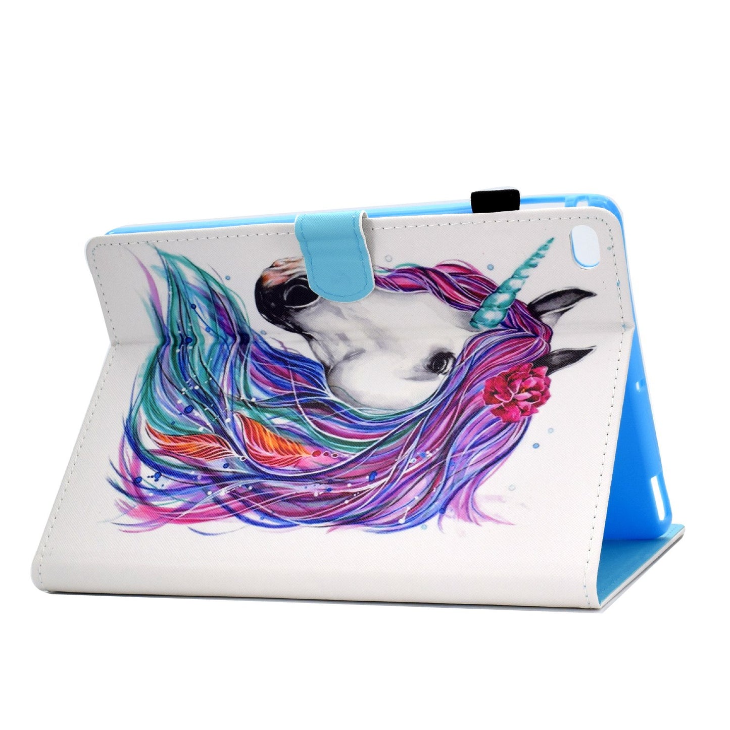 For iPad Air (2013) / Air 2 / iPad 9.7-inch (2017) / (2018) Stitched Leather Case Protective Tablet Cover Pattern Printed Magnetic Closure Shockproof Cover with Stand  /  Card Slots