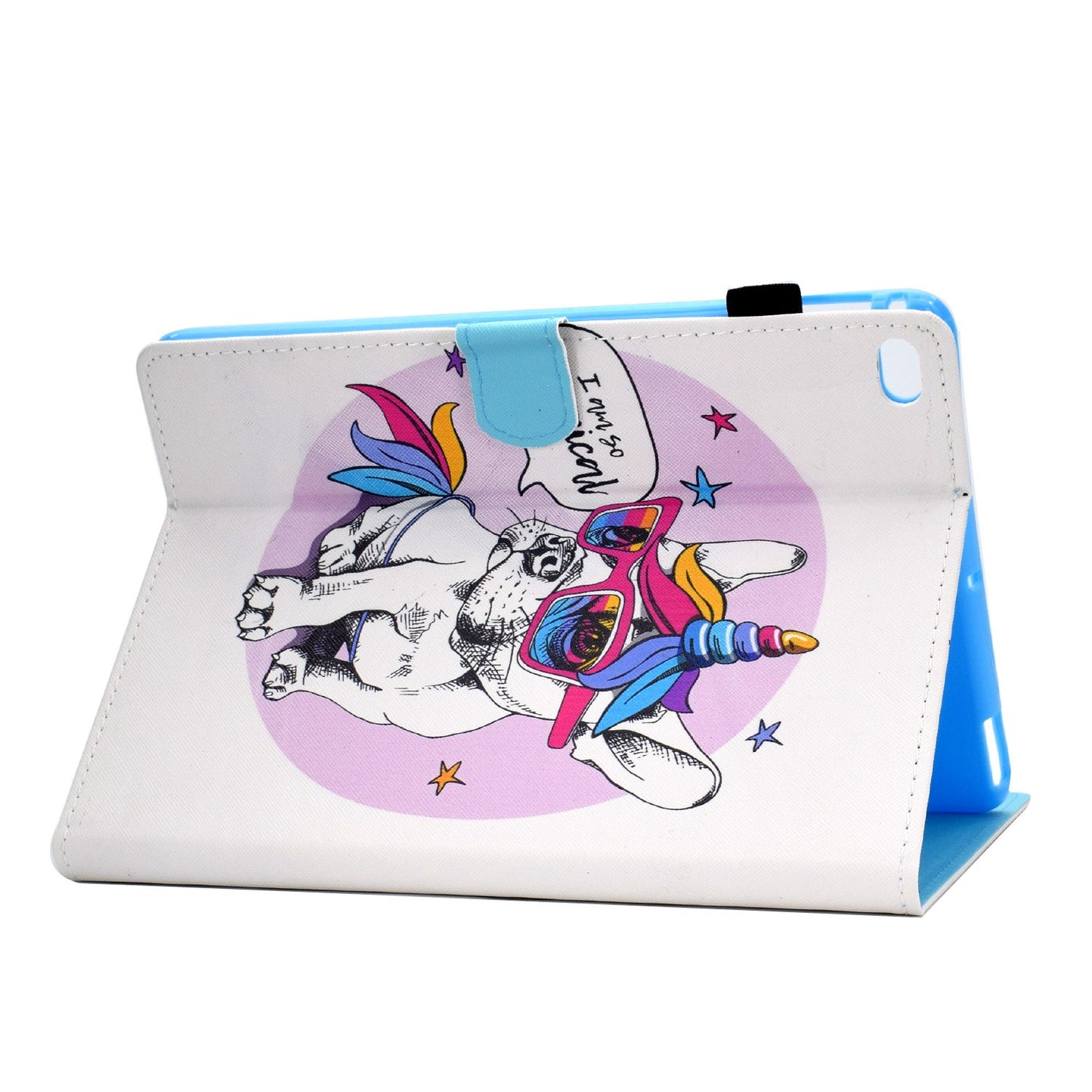 For iPad Air (2013) / Air 2 / iPad 9.7-inch (2017) / (2018) Stitched Leather Case Protective Tablet Cover Pattern Printed Magnetic Closure Shockproof Cover with Stand  /  Card Slots