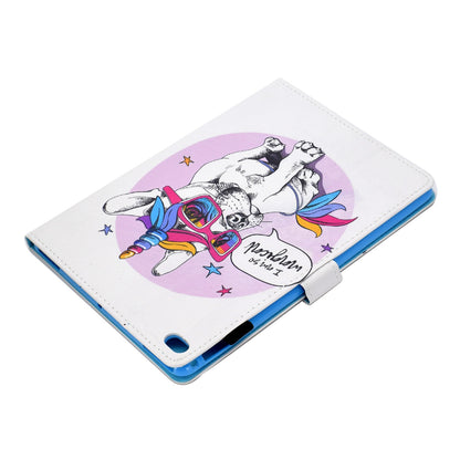 For iPad Air (2013) / Air 2 / iPad 9.7-inch (2017) / (2018) Stitched Leather Case Protective Tablet Cover Pattern Printed Magnetic Closure Shockproof Cover with Stand  /  Card Slots