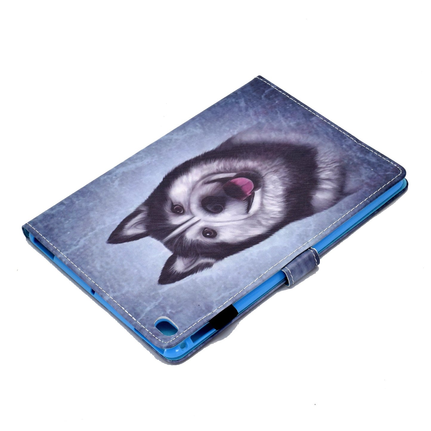 For iPad Air (2013) / Air 2 / iPad 9.7-inch (2017) / (2018) Stitched Leather Case Protective Tablet Cover Pattern Printed Magnetic Closure Shockproof Cover with Stand  /  Card Slots