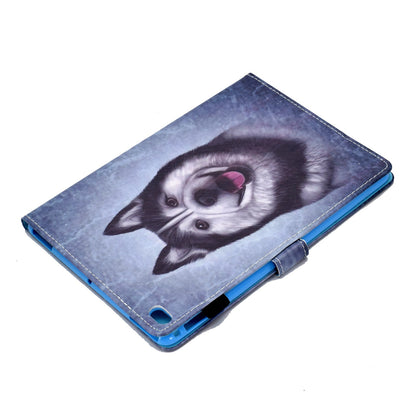 For iPad Air (2013) / Air 2 / iPad 9.7-inch (2017) / (2018) Stitched Leather Case Protective Tablet Cover Pattern Printed Magnetic Closure Shockproof Cover with Stand  /  Card Slots
