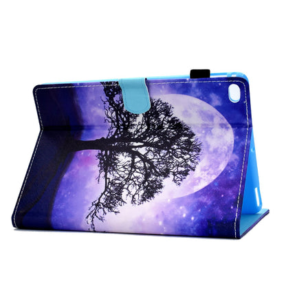 For iPad Air (2013) / Air 2 / iPad 9.7-inch (2017) / (2018) Stitched Leather Case Protective Tablet Cover Pattern Printed Magnetic Closure Shockproof Cover with Stand  /  Card Slots