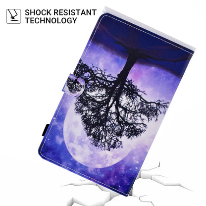 For iPad Air (2013) / Air 2 / iPad 9.7-inch (2017) / (2018) Stitched Leather Case Protective Tablet Cover Pattern Printed Magnetic Closure Shockproof Cover with Stand  /  Card Slots