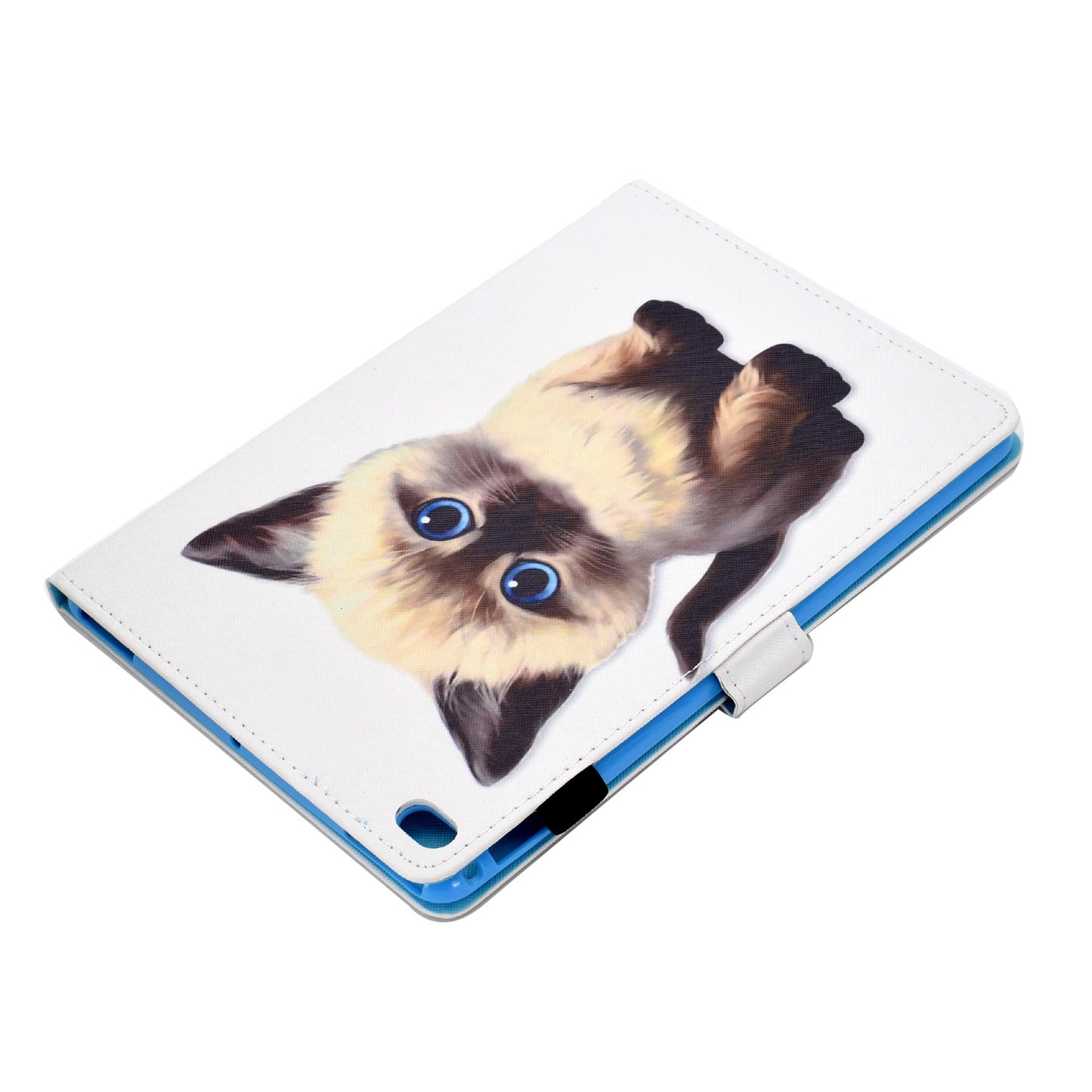 For iPad Air (2013) / Air 2 / iPad 9.7-inch (2017) / (2018) Stitched Leather Case Protective Tablet Cover Pattern Printed Magnetic Closure Shockproof Cover with Stand  /  Card Slots