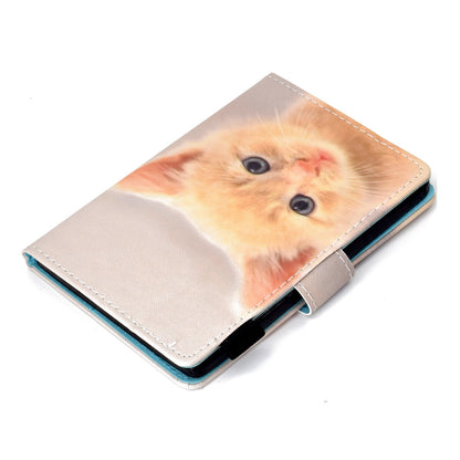 Anti-scratch Tablet Case for Amazon Kindle Paperwhite 5 (2021), Adjustable Stand Stitching Pattern Printing PU Leather Card Holder Protective Tablet Cover