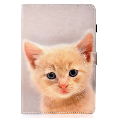 Anti-scratch Tablet Case for Amazon Kindle Paperwhite 5 (2021), Adjustable Stand Stitching Pattern Printing PU Leather Card Holder Protective Tablet Cover