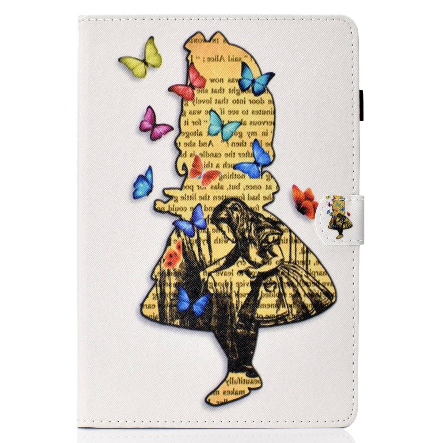 Anti-scratch Tablet Case for Amazon Kindle Paperwhite 5 (2021), Adjustable Stand Stitching Pattern Printing PU Leather Card Holder Protective Tablet Cover