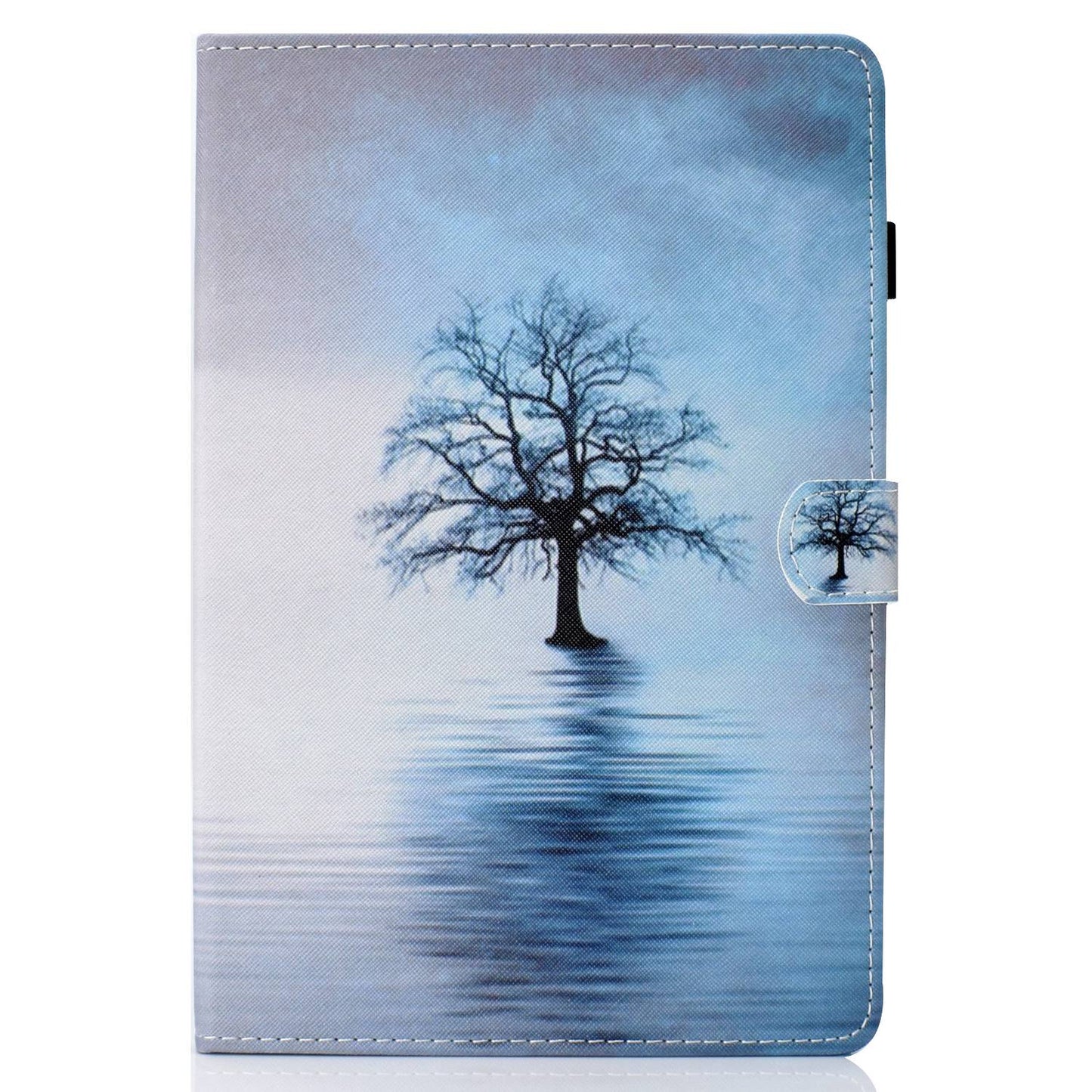 Anti-scratch Tablet Case for Amazon Kindle Paperwhite 5 (2021), Adjustable Stand Stitching Pattern Printing PU Leather Card Holder Protective Tablet Cover