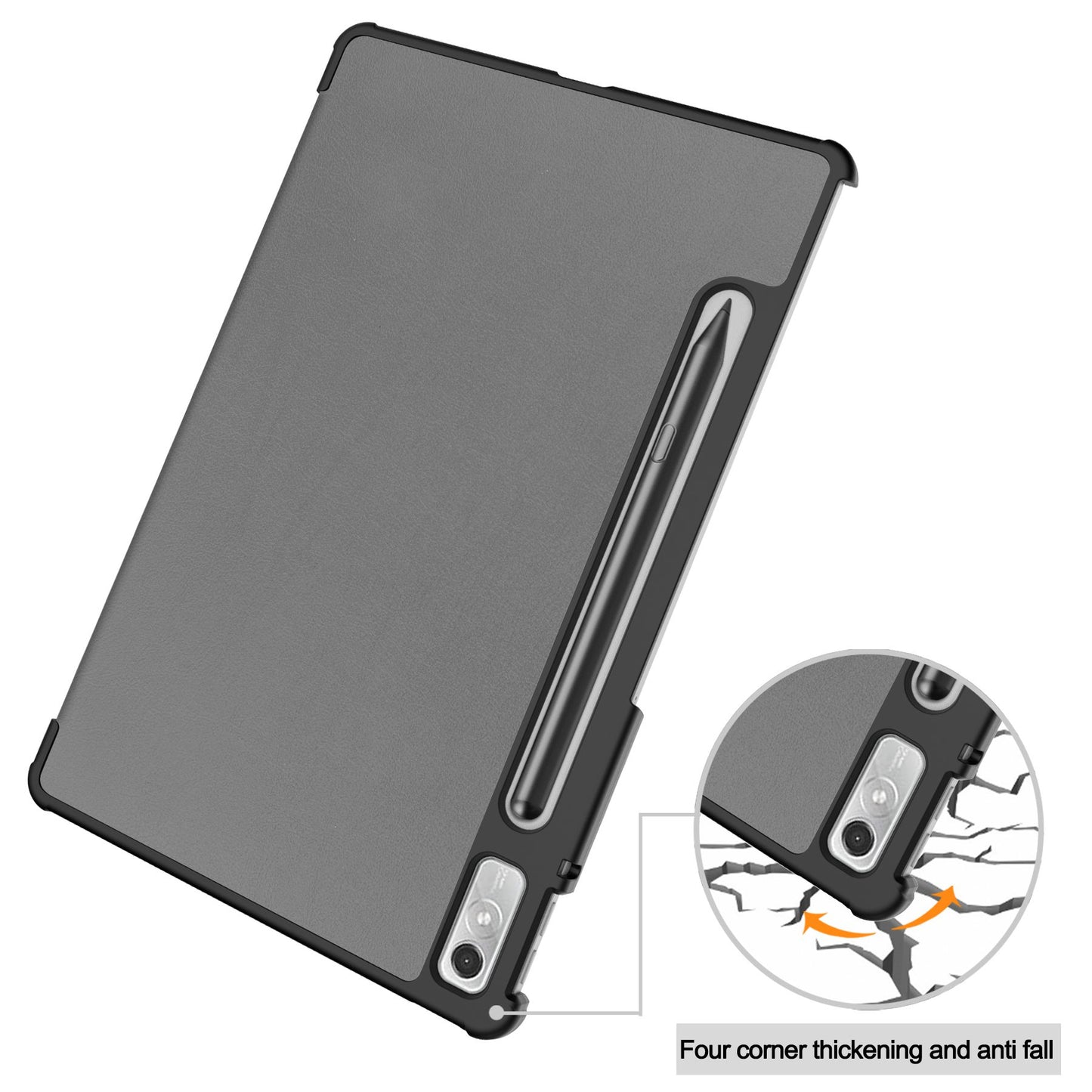 For Lenovo Tab P11 Pro Gen 2 Tri-fold Stand PU Leather Tablet Case Auto Wake / Sleep Function Drop-proof Cover