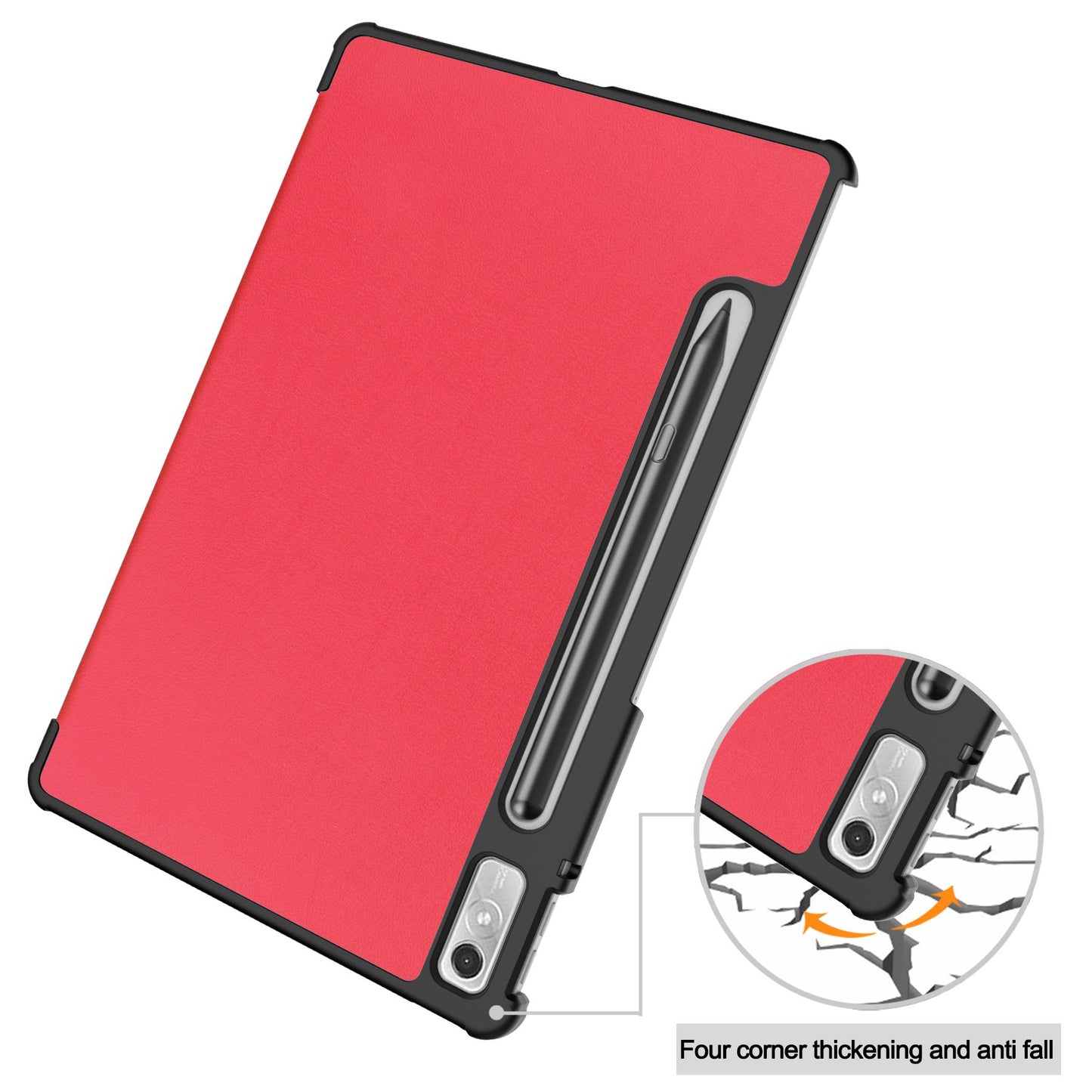 For Lenovo Tab P11 Pro Gen 2 Tri-fold Stand PU Leather Tablet Case Auto Wake / Sleep Function Drop-proof Cover