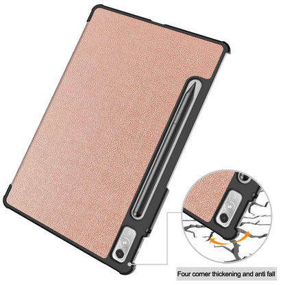 For Lenovo Tab P11 Pro Gen 2 Tri-fold Stand PU Leather Tablet Case Auto Wake / Sleep Function Drop-proof Cover