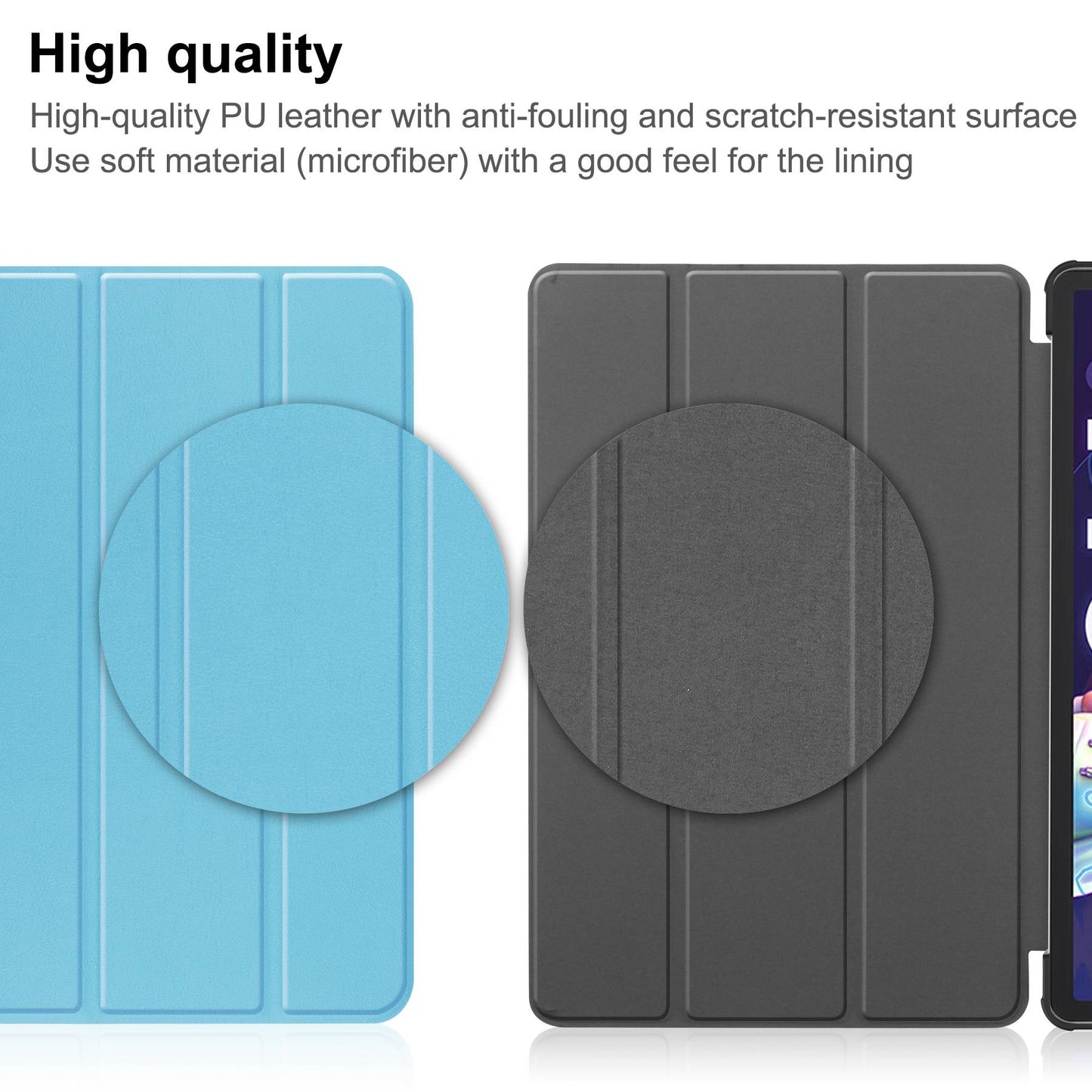 For Lenovo Tab P11 Pro Gen 2 Tri-fold Stand PU Leather Tablet Case Auto Wake / Sleep Function Drop-proof Cover