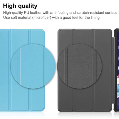 For Lenovo Tab P11 Pro Gen 2 Tri-fold Stand PU Leather Tablet Case Auto Wake / Sleep Function Drop-proof Cover