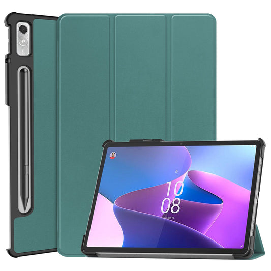 For Lenovo Tab P11 Pro Gen 2 Tri-fold Stand PU Leather Tablet Case Auto Wake / Sleep Function Drop-proof Cover