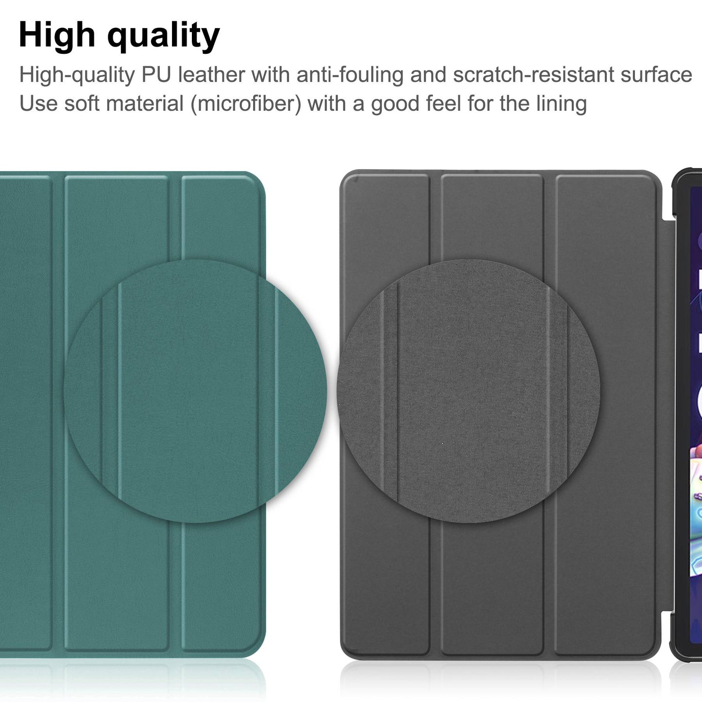 For Lenovo Tab P11 Pro Gen 2 Tri-fold Stand PU Leather Tablet Case Auto Wake / Sleep Function Drop-proof Cover