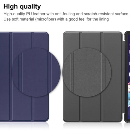 For Lenovo Tab P11 Pro Gen 2 Tri-fold Stand PU Leather Tablet Case Auto Wake / Sleep Function Drop-proof Cover